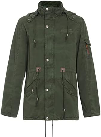 Men's Winter Cargo Jacket Drawstring 