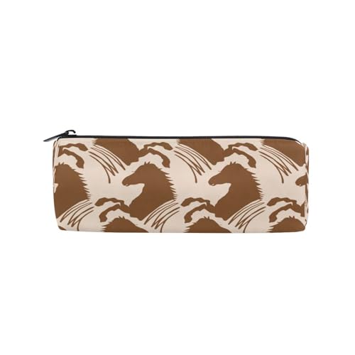 Trousse à crayons avec motif de chevaux abstraits, trousse à crayons en toile avec fermeture éclair, boîte de rangement pour peinture, trousse de papeterie pour étudiants, école, bureau