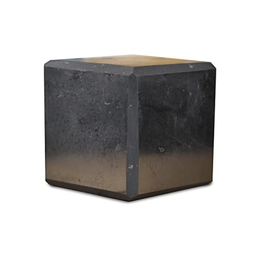 Shungite World 50mm Polished Shungite Cube Chakra Crystal