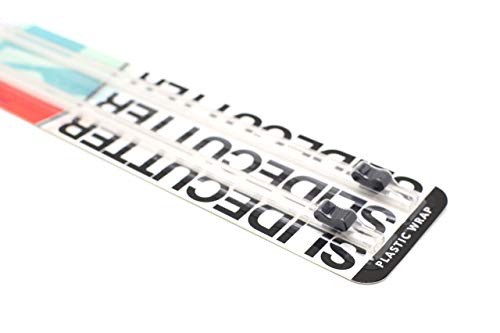 ChicWrap Two Pack 13" ZipSafe Replacement Slide Cutters - Adheres to Any Plastic Wrap Dispenser for Hassle-Free, Safe Cutting