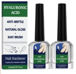 2 Stück 11 ML Hyaluronic Acid Nail Hardener, Nail Care Jojoba Oil, Anti Brittle Nagelpflege Feuchtigkeitsbehandlung, Gesundheit Hand Fußnägel Nail Hardener