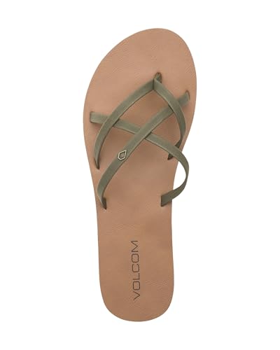 Image of Volcom Women's New School Strappy Flip Flop Flat Slide Sandal