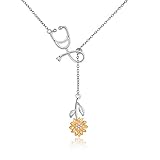 WINNICACA Stethoscope Necklace Sunflower Lariat Necklace for Women Nurse Gifts Medical Student RN Doctor Graduation Gifts