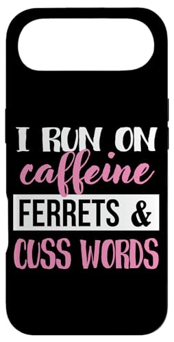 Cute Womens Girls Run on Caffeine & Words Ferret Lover �X�}�z�P�[�X iPhone Air �p