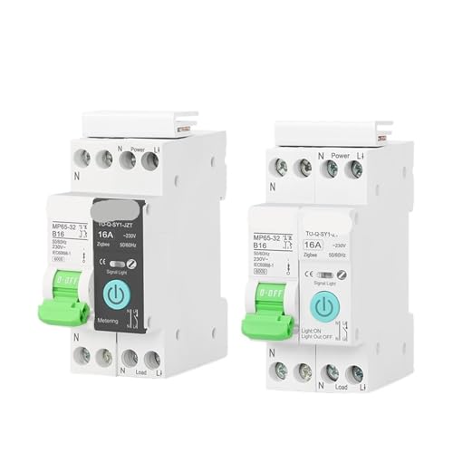 Disyuntor inteligente 32A interruptor de control remoto inalámbrico carril DIN blanco 2