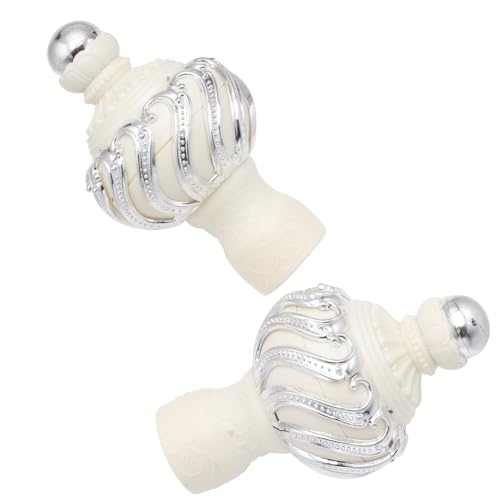 Gorgecraft 2 Pieza De Remates De Barra De Cortina Redonda Extremo De Poste De Cortina Tapas Decorativas De Repuesto Para Cortina Accesorios De Decoración De Barra Romana Diámetro Interior: 27mm