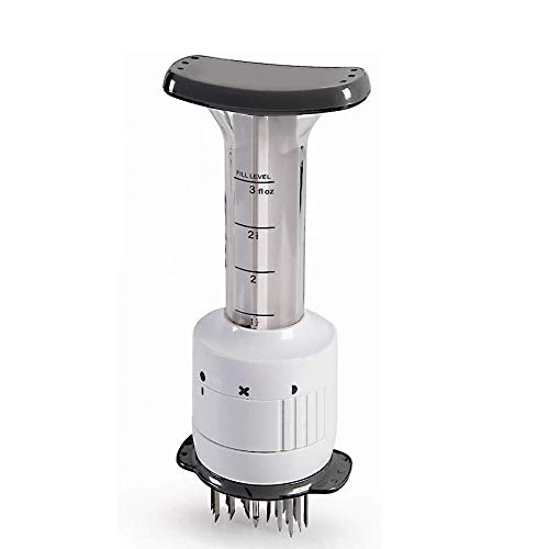 Sauces Injector Meat Tenderizer 3 Oz Marinade Flavor Syringe Needle Injector Steaks Flavor Syringe Cook Kitchen Tool with 30 Sharp Stainless Steel Needle (3 Injection Needle Pinhole)