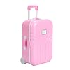 Semme Dolls Travel Suitcase, Mini Size Trolley Case with Open and Close Carry On Luggage Simulation Rolling Suitcase Toy