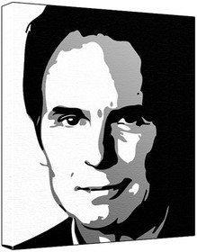 John Stuart Wes (100% Original Painting. Not A Print ) Acrylic Paint On Deep Framed Canvas (60 x 50 x 1.8 cm) 3-Colour Black/Grey/White-picture-35