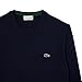 Lacoste Men's Monochrome Crew Neck Cotton Sweater, Navy Blue, Large