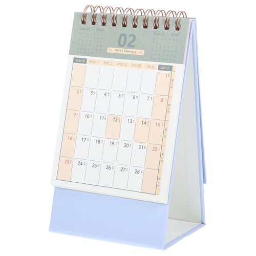 Operitacx Academic Calendar Small Desk Calendar Minimalist Standing Design for Events Office Accessory Aesthetic for Home and Workspace