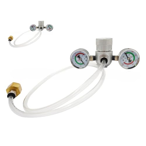 Nitrous Oxide Pressure Regulator with Dual Gauges and Adjustable Output, Compatible with 580g, 615g, 1.5L, 2.2L, and 3.3L Cream Charger Cylinders for Professional and Home Use (2)