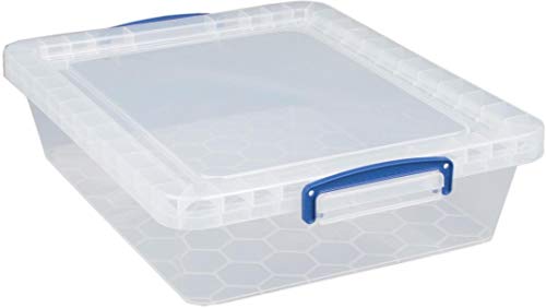 Really Useful Products 10.5 Litre Box, Nestable Clear, Transparent Clear, Pack of 3 in Card