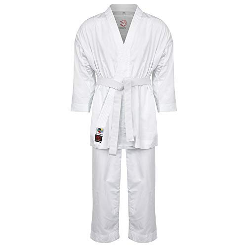 Wacoku Wkf Aprobado Karate Blanco Ultra Ligero Fighter Uniforme - 180cm