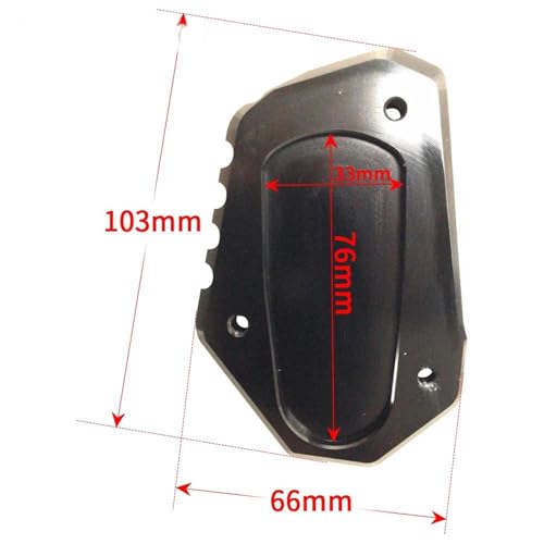 Extension béquille Suzuki V-Strom 1000 : finition CNC premium Nero