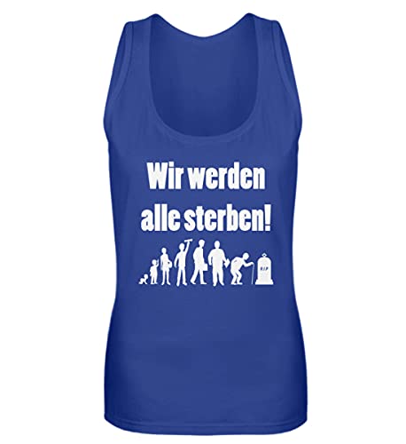 Débardeur pour femme bleu L en coton bio membre actif du style décontracté