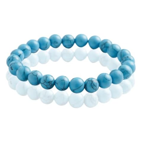 Bracelet AURSTORE Howlite Bleu 8mm Cover