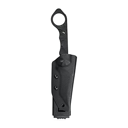 Kubey Wolf E-Cqc Ku320 Fixed Blade Edc Knife Tanto D2 Blade And G10 Handle With Black Kydex Sheath Good For Outdoor Hunting And Hiking (Black Stonewashed) #TOP3