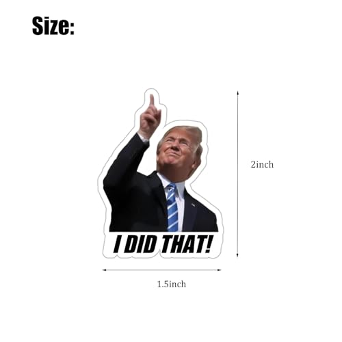 Image of 100pcs Trump I Did that Stickers Gas Pump Stickers Decal, Anti Trump Stickers, Fuck Donald Trump Mega Merchandise
