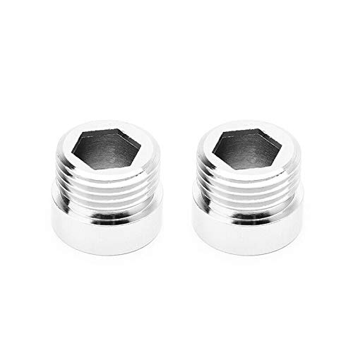 Adaptador de grifo de 1,27 cm de rosca de metal macizo para grifo de cocina (F22-1/2, 2 unidades)
