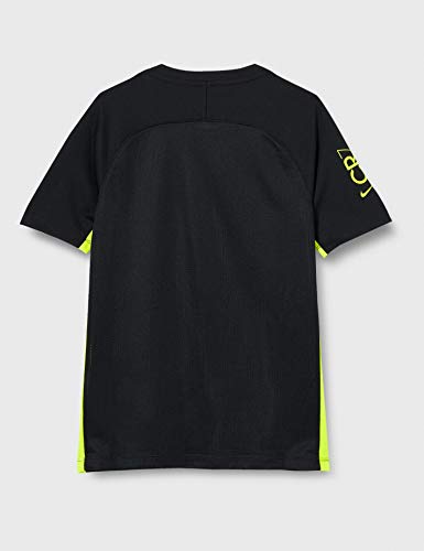 Nike Cr7 B Nk Dry Top SS Camiseta de Manga Corta, Niños, Black/Lemon Venom/(Lemon Venom), XL