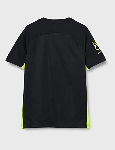 Nike Cr7 B Nk Dry Top SS Camiseta de Manga Corta, Niños, Black/Lemon Venom/(Lemon Venom), M