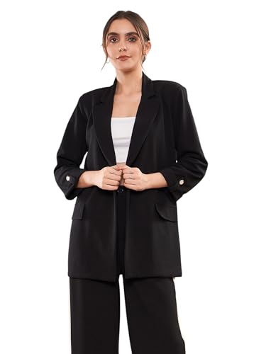 Women’s Blazer Regular Fit Full Sleeves Longline Front Open Show ...