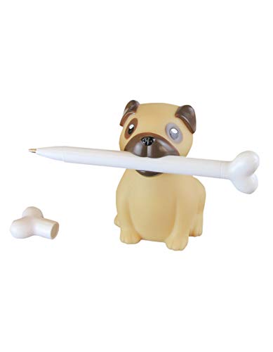 Pug Pen Holder & Bone Pen - Novelty Desk Supplies
