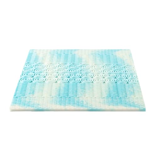 Image of Best Price Mattress 2 Inch 5-Zone Swirl Gel Aerobreeze Foam Mattress Topper, CertiPUR-US Certified, Dorm Essentials, Twin