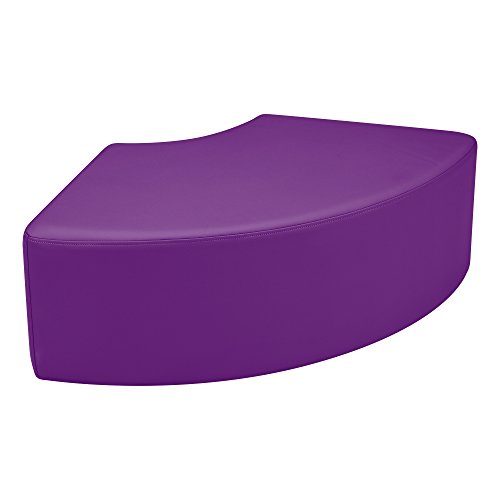 Image of Sprogs 12 inch H Structured Quarter Round Stool -Flexible Modular Collaborative Soft Seating for Office, Home, Lounge and School Classrooms with Durable Frame -Purple