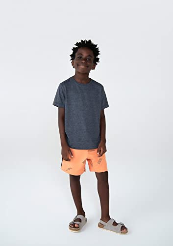 Camiseta Básica Infantil Menino Manga Curta Slim Cinza 006