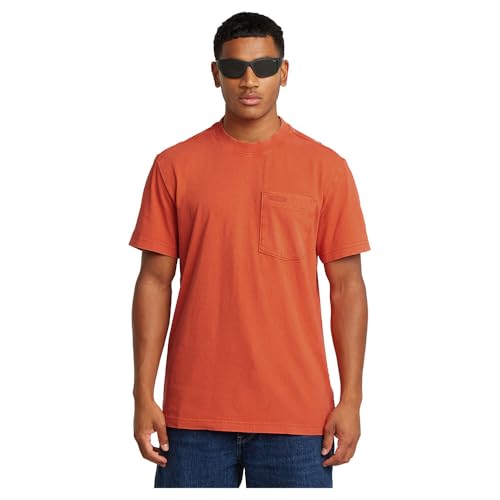 G-Star Para Hombre Camiseta Washed Pocket, Rojo Lt Antic Red Marte D25963-C756-H216 , M G-Star Para Hombre Camiseta Washed Pocket, Rojo Lt Antic Red Marte D25963-C756-H216 , M