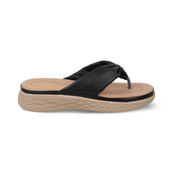 tresmode HABI Womens Black Wedges Sandals Platform Heels, 4 UK / 37 EU - Open Back Stylish Comfortable Soft Footwear (B0CT3B37FW) Amazon Price History, Amazon Price Tracker