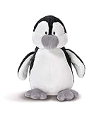 Hol dir den kuscheligen Pinguin mit schwarz-weißem Plüschfell zum Spielen und Kuscheln nach Hause. Sein großer grauer Schnabel und die gleichfarbigen Füße sind niedliche Eyecatcher. Mit ihnen watschelt der Pinguin fröhlich durch die Gegend.