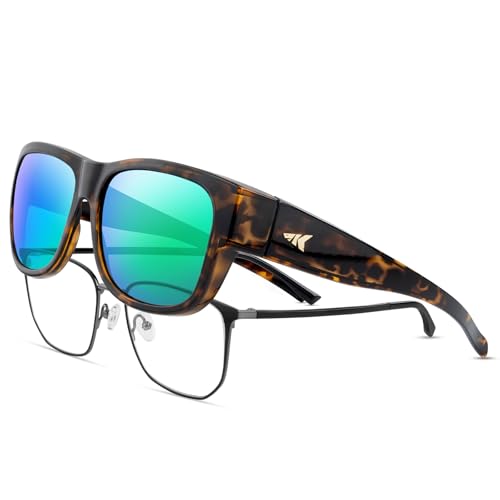 KastKing Chariton Fit-Over Polarized Wrap Around Over Sunglasses for Men and Women, Ideal for Driving Fishing Cycling Running