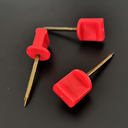 Elkrich 20Pcs Archery Target Face Pins Manganese Steel Target Pins Fix Paper Face Foam Straw Targets 2.5Inch (Red) #TOP5