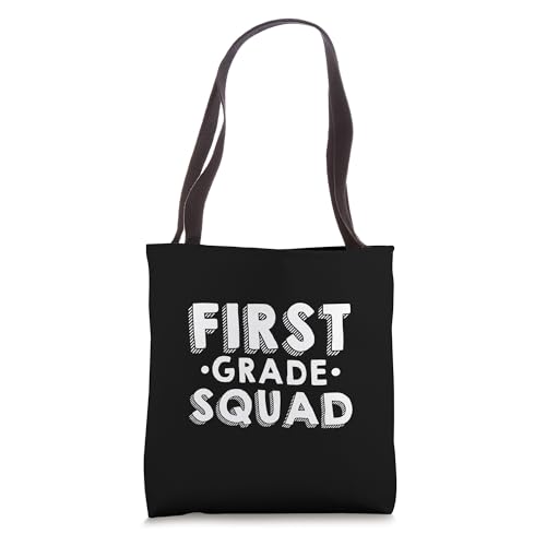First Grade Squad 1st Grade Teacher Designer Tote Bag