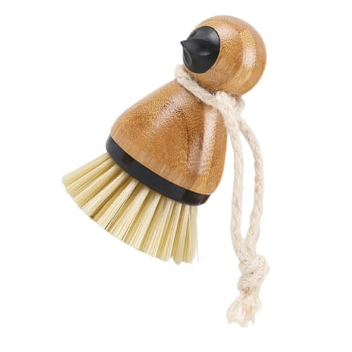 WEKAMOS Cepillo de Limpieza Vertical para Verduras y Frutas Plástico y Bambú Cerdas para Grietas y Superficies Irregulares Duradero y Ergonómico para Cocina