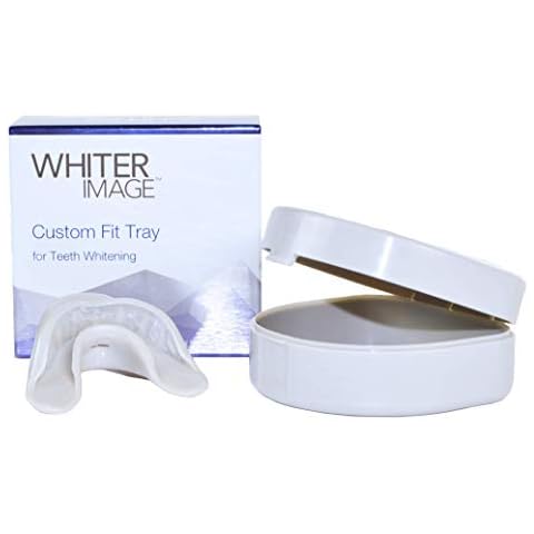 Whiter Image Custom Fit Teeth Whitening Trays with Storage Case, Dental-Grade Mouth Guard for Teeth Whitening Treatments That Prevents Wasteful Use of Teeth Whitening Gel Cover