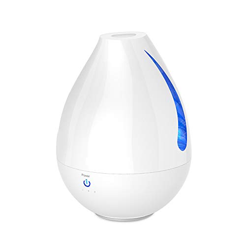 SH-ABC Cool Mist Humidifiers, Quiet Ultrasonic for Bedroom Baby, Last Up to 24 Hours, Sleep Mode and Waterless Auto Shut-Off- (0.7 Gallon, US 110V)