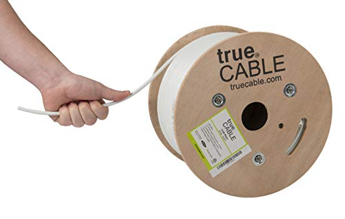 80% Off Discount trueCABLE Cat6 Riser (CMR), 500ft, White, 23AWG 4 Pair Solid Bare Copper, 550MHz, ETL Listed, Unshielded Twisted Pair (UTP), Bulk Ethernet Cable