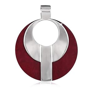 Aden – Pendentif en corail naturel serti d&rsquo;argent massif 925 rond