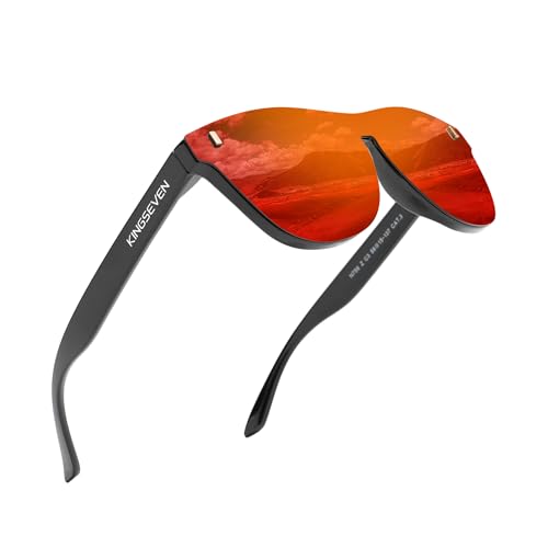 KINGSEVEN Polarized Sunglasses Men Women Retro Sun Glasses Outdoors Sports Cycling Fishing Mirrored Full Frame Eyewear 756
