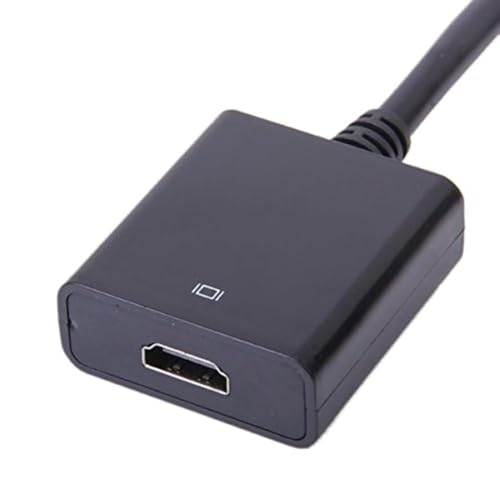 Image of ATEVON DisplayPort to HDMI Adapter - DP Male to HDMI Female Converter Cable for Monitor, TV, Projector, Compatible with Laptop, PC, Graphics Card, Supports 4K UHD, Plug and Play (Black)