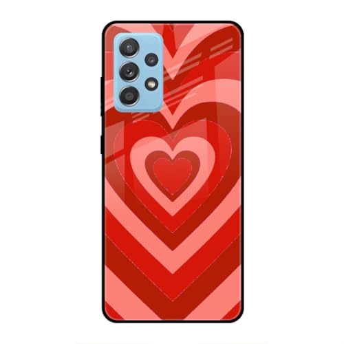 Image of SmashItUp Heart | Pattern | Red Designer Printed TPU Metal Case Mobile Back Cover for Samsung A53 5G