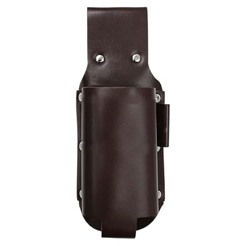 Srcasy Beer Holder Belt, Beer Holster, Bottle Holder Belt, Bottle Holder Belt, Leather Schnapps Belt, Beer Holder, for Transporting Drinks and Other Small Items, brown, mass style
