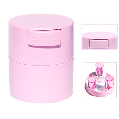 LXIANGN Eyelash Glue Storage Tank Lash Extension Glue Jar Sealed Container Organizers with 3 Individual Compartments for Women Grafting Eyelash Supplies (pink)