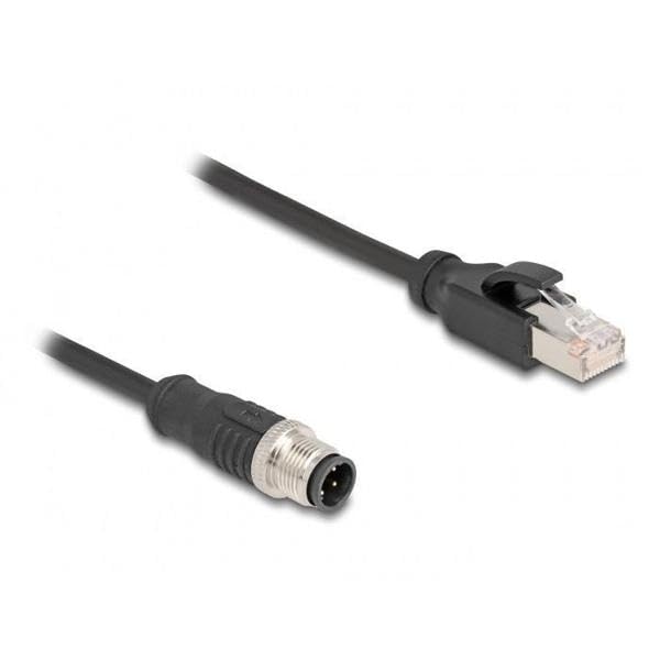 DeLOCK 60073 - Cable adaptador M12 de conector D de 4 clavijas a conector RJ45 50 cm