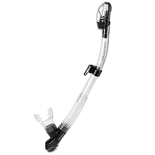 Phantom Aquatics Rapido Boutique Collection Marine Adjustable Snorkeling Fin Tempered Glass Mask Snorkel Set With Carry Net Bag (Black White, S/M, Us: 6-9 / Eu: 38-42) (Rqmomfs) #TOP7