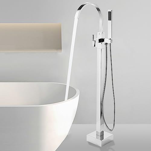 Mitigeur baignoire îlot chromé pour une salle de bain spa